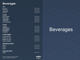 Beverages
 