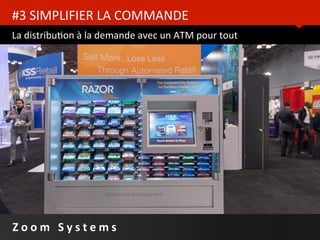 #3	
  SIMPLIFIER	
  LA	
  COMMANDE	
  	
  
La	
  distribuBon	
  à	
  la	
  demande	
  avec	
  un	
  ATM	
  pour	
  tout	
  
Z o o m 	
   S y s t e m s 	
  
 