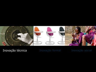 Inovação técnica   Inovação formal   Inovação social
 