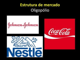 Estrutura de mercado
Oligopólio
 