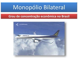 Monopólio Bilateral 
Grau de concentração econômica no Brasil 
 