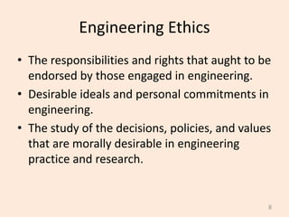 Slide set 1 intro to professional ethics | PDF