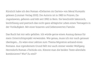 • ist »durch Zufall« entstanden
• Gleichberechtigung wäre wichtig
• hier aber nicht »hochstilisieren« 
• »what about Transmenschen«?
4 Männer-Sätze
 