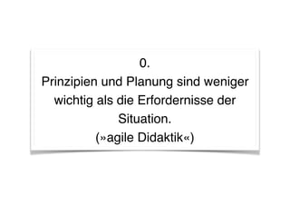 Deswegen erlaubt sie das Finden von Wegen
und Lösungen auch dort, wo vorab
Zuständigkeiten nicht geklärt, Fertigkeiten
nicht eingeübt und Wissensbausteine nicht
vorkonfiguriert wurden. Anders gesagt:
Inkompetenzkompensationskompetenz oder
generell Kompetenz bedeutet auch, dass
neben das Lernen von Wissen das Lernen von
Entscheiden, als Ausnutzen von Nichtwissen
treten muss.
kompetenzrahmen.de
 
