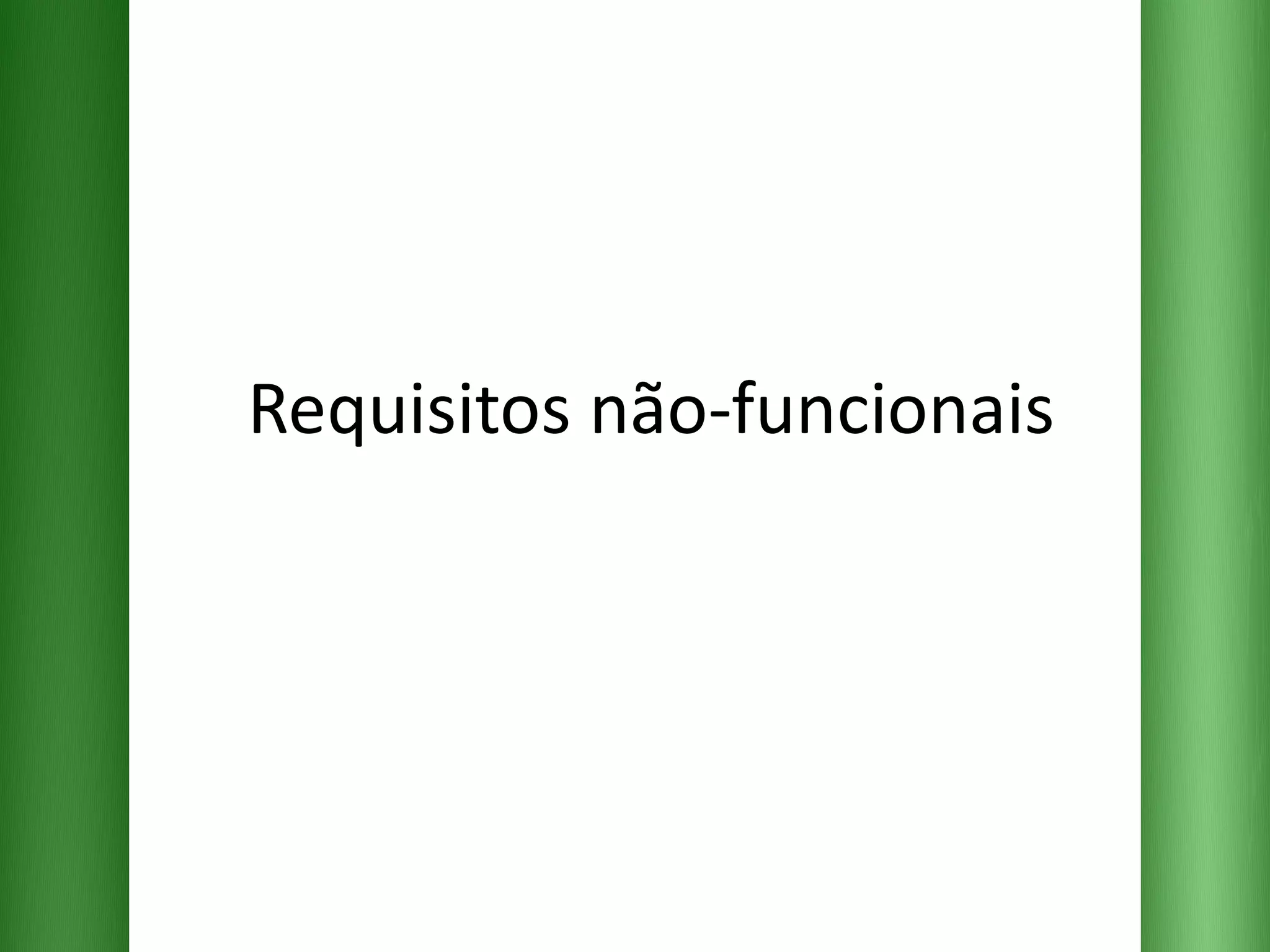 Requisitos não-funcionais 