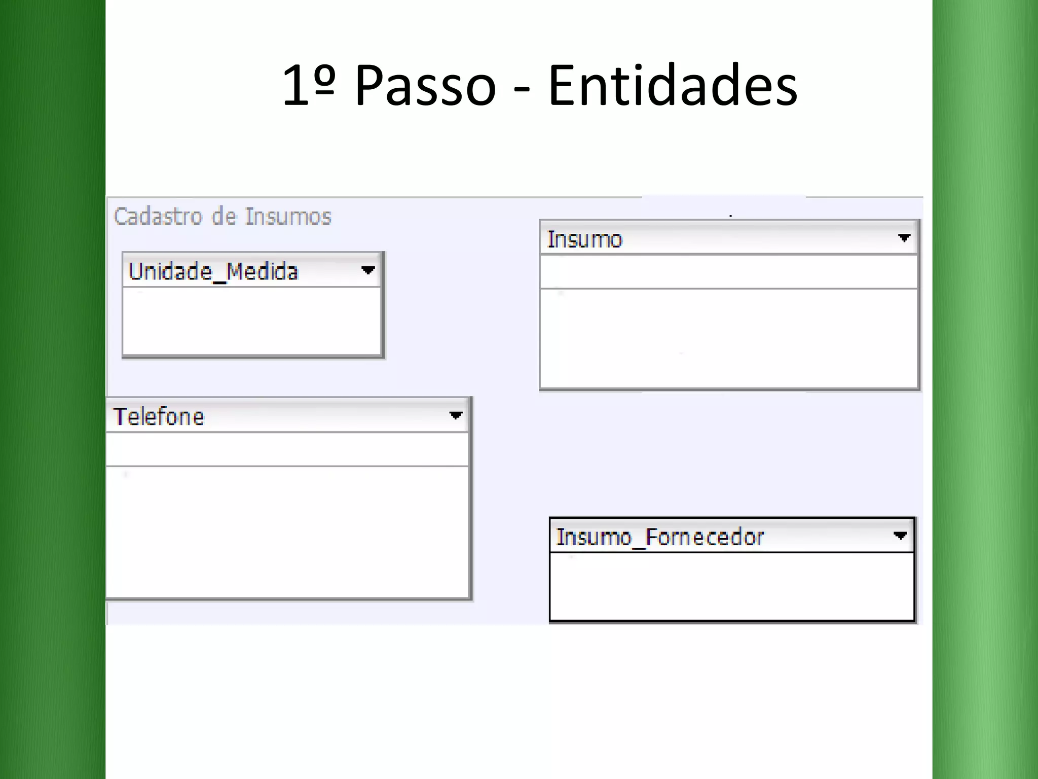 1º Passo - Entidades 