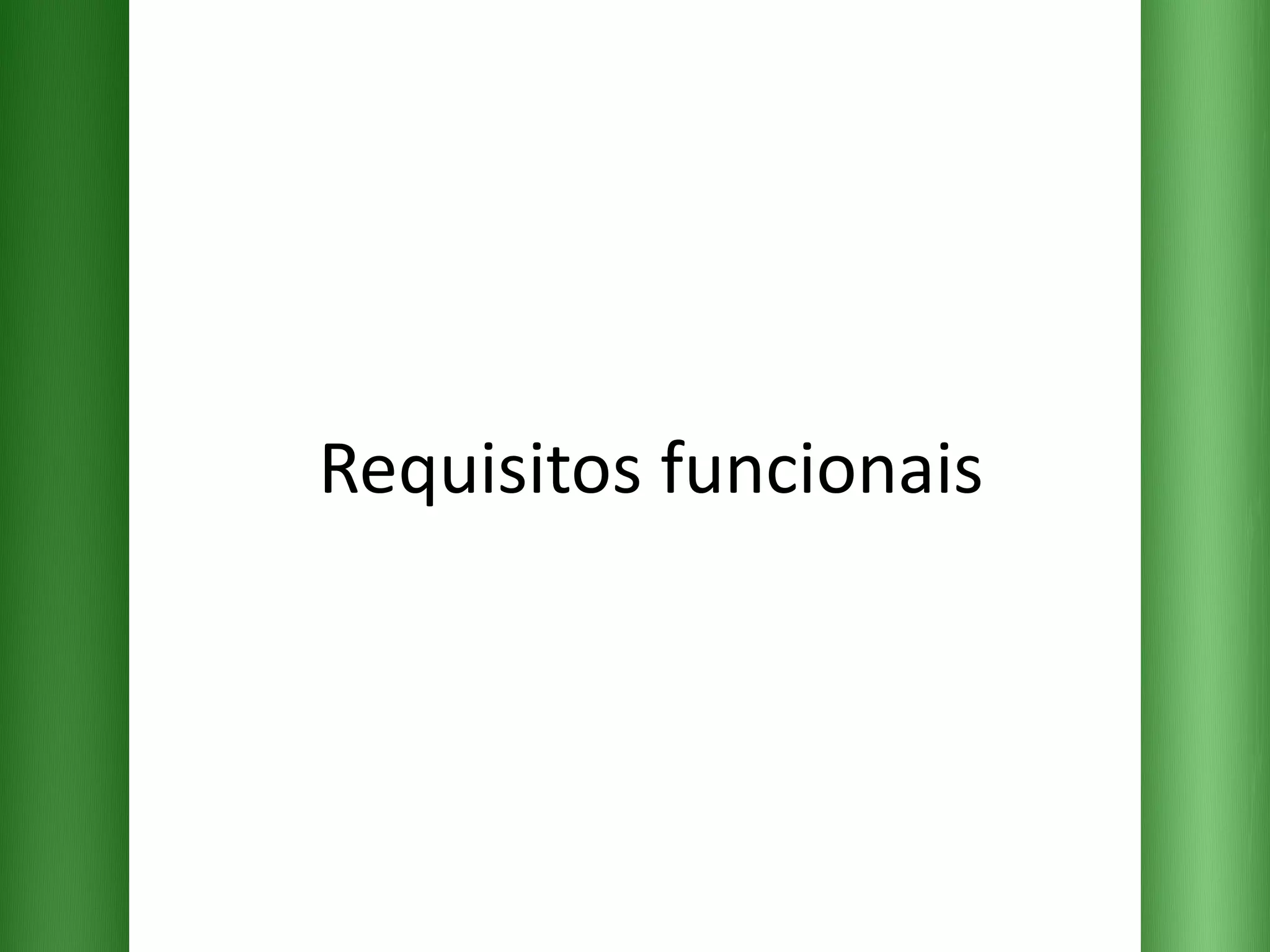 Requisitos funcionais 