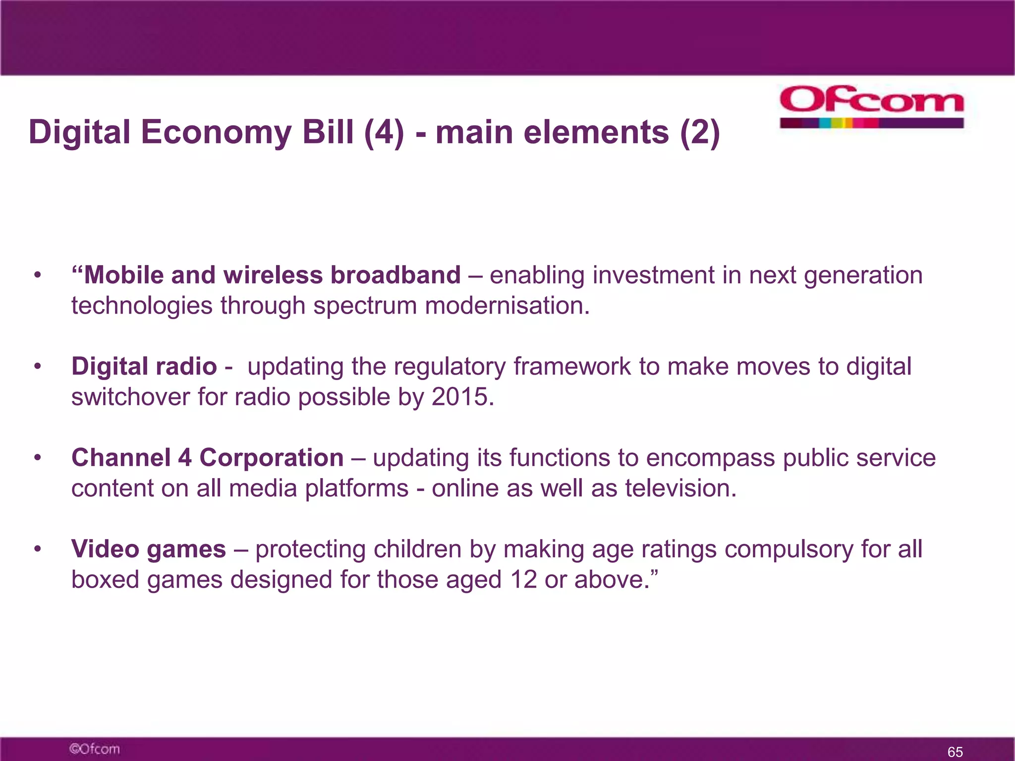 40Investment in UK content depends on public service channels but is already fallingPSB content – excludes sportSource: Oliver & Ohlbaum Assocs