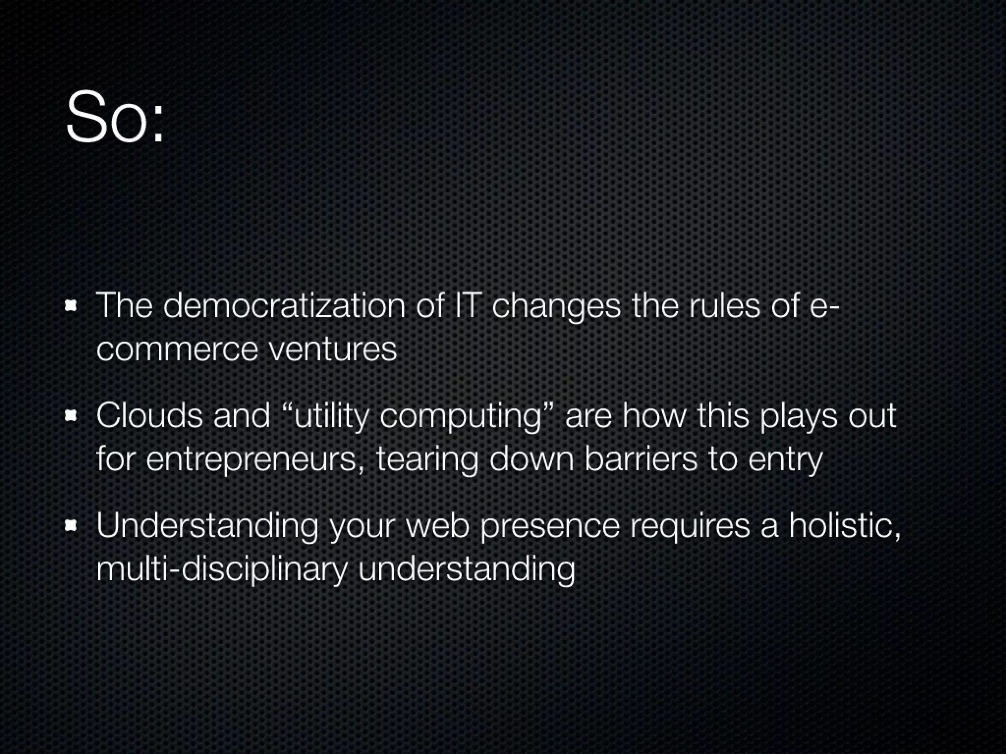 Slides from a lecture at Concordia's Desautels school of management