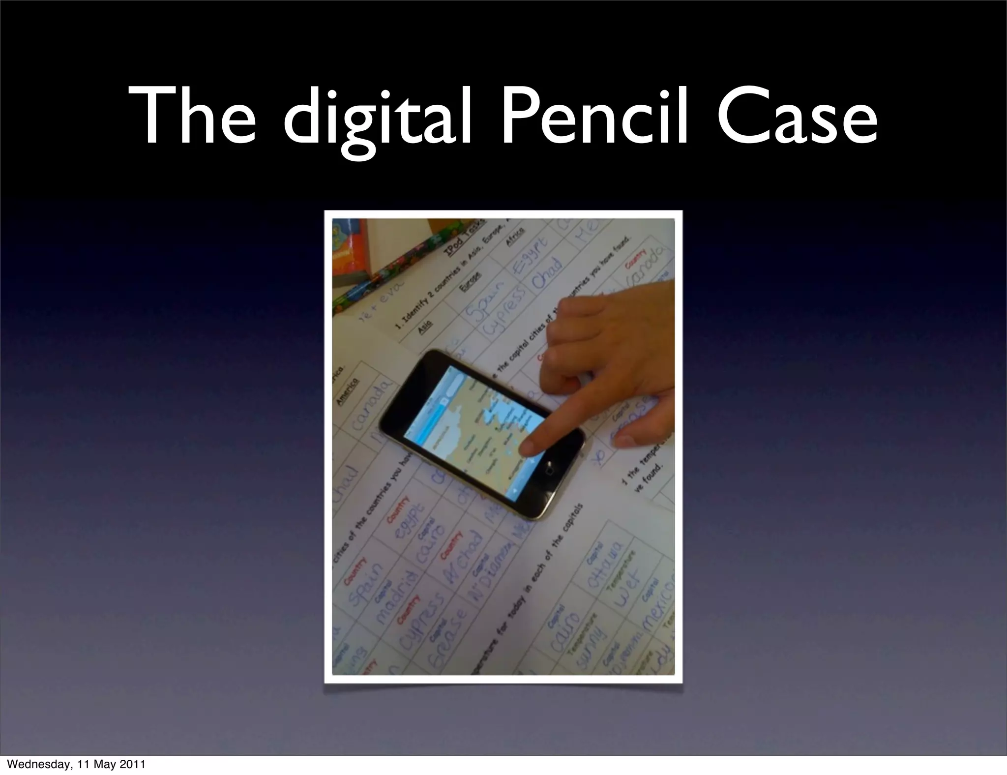 The digital Pencil Case




Wednesday, 11 May 2011
 
