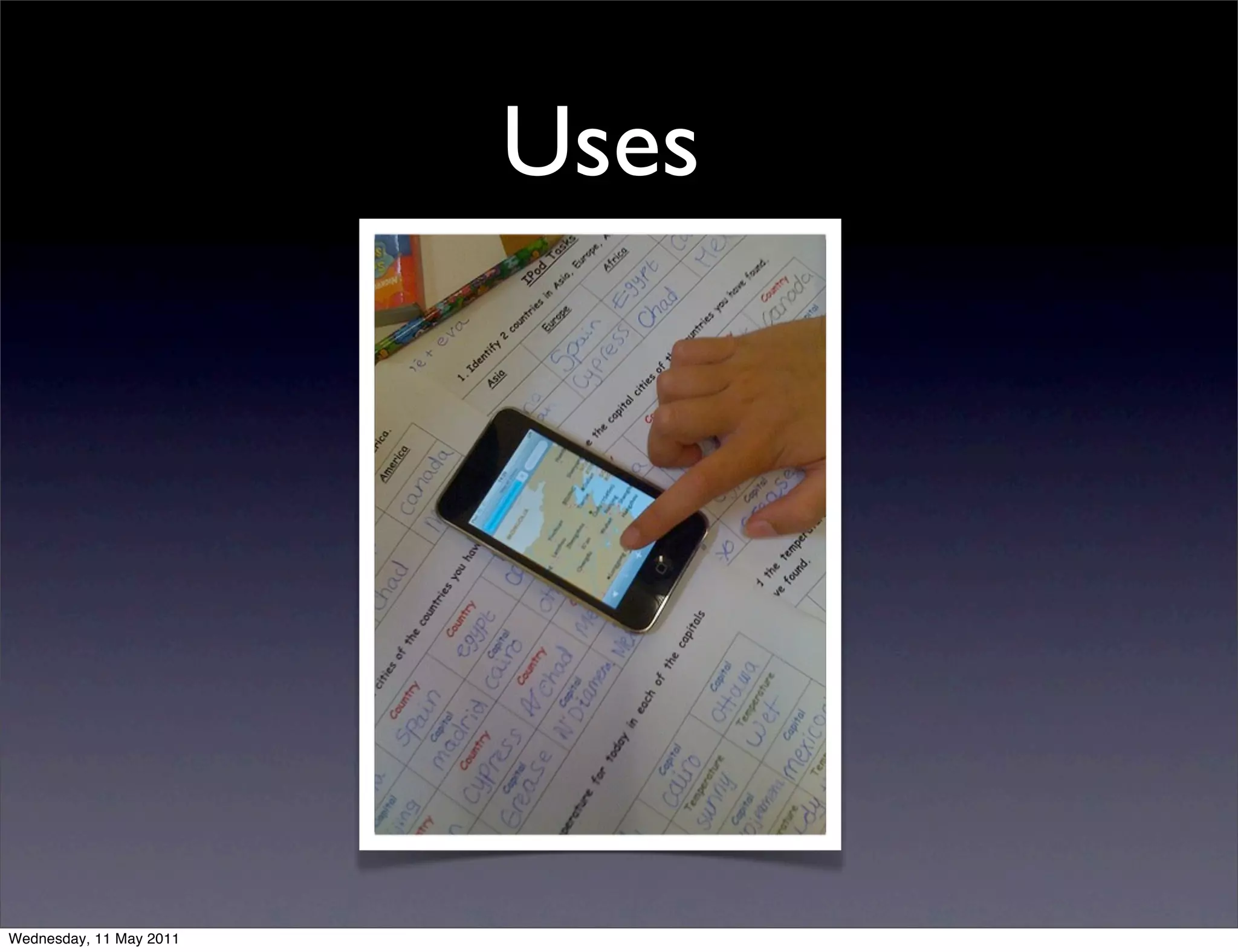 Uses




Wednesday, 11 May 2011
 