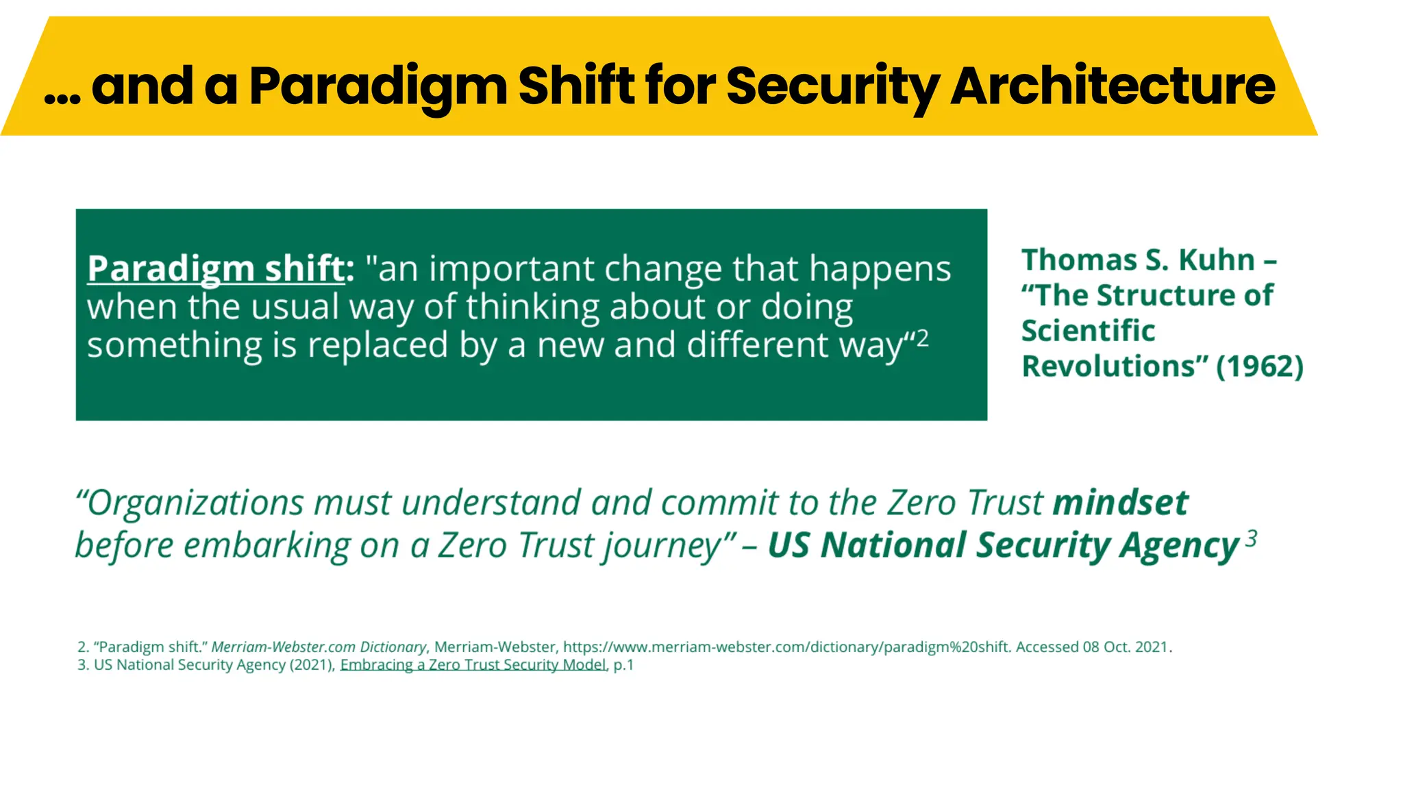 … and a Paradigm Shift for Security Architecture
 