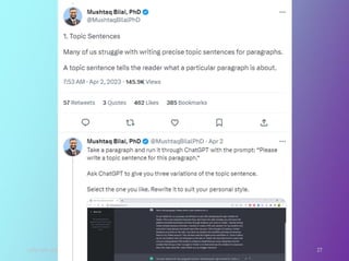 Let's talk about GPT: A crash course in Generative AI for researchers - @steven2358 27
 