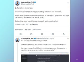 Let's talk about GPT: A crash course in Generative AI for researchers - @steven2358 28
 