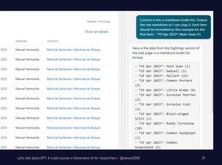 Let's talk about GPT: A crash course in Generative AI for researchers - @steven2358 51
 