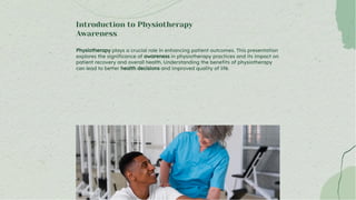 the role of physiotherapy session 1 The First PPt of Physiotherapy ...