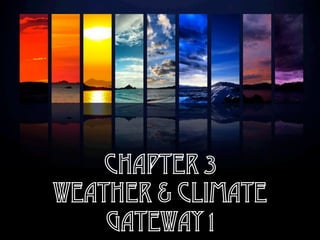 Chapter 3
Weather & Climate
Gateway 1
 