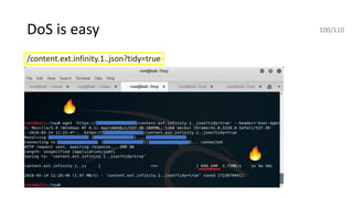 DoS is easy
/content.ext.infinity.1..json?tidy=true
100/110
 