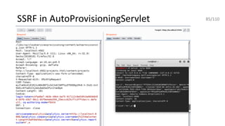 SSRF in AutoProvisioningServlet 85/110
 