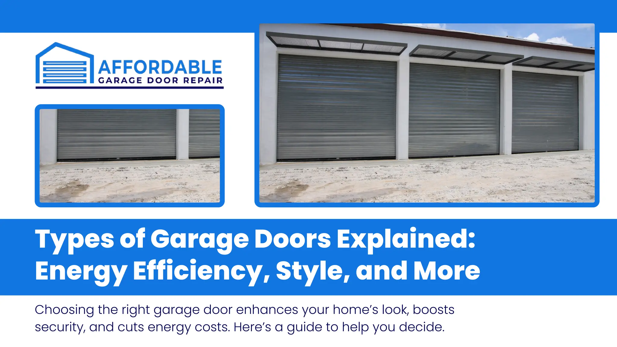 Visual Reference: Types Of Garage Doors Explained Energy Efficiency Style And More