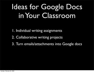 Google Apps to Engage Reading & Writing