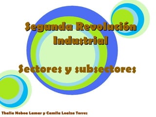 Segunda Revolución Industrial Thalia Noboa Lamar y Camila Loaiza Torres Sectores y subsectores 