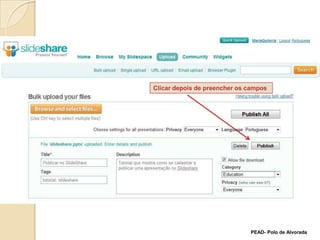 Como publicar apresentações no SlideShare