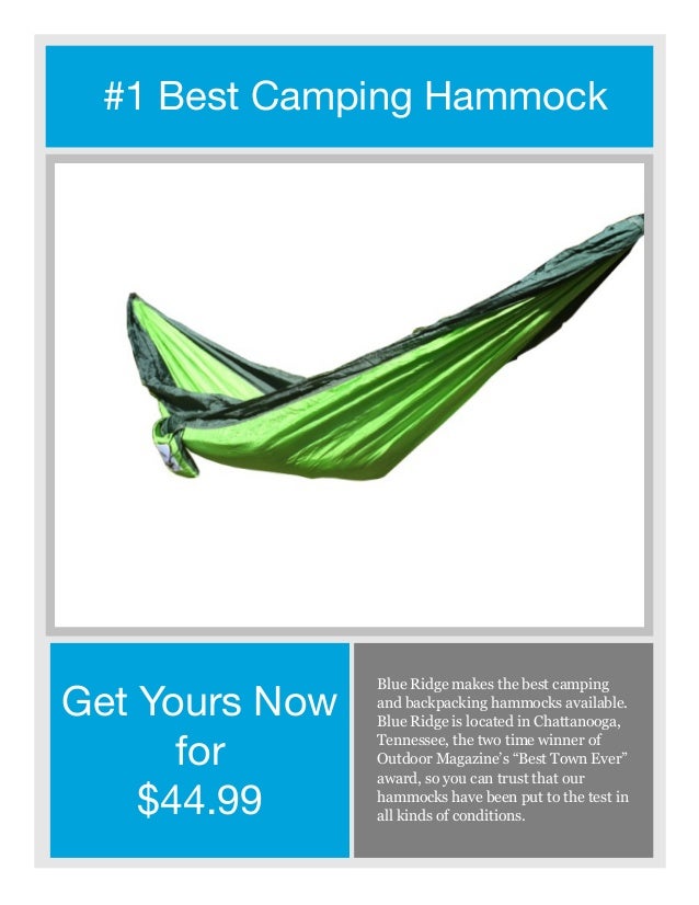 The Best Camping and Backpacking Hammock on the Market