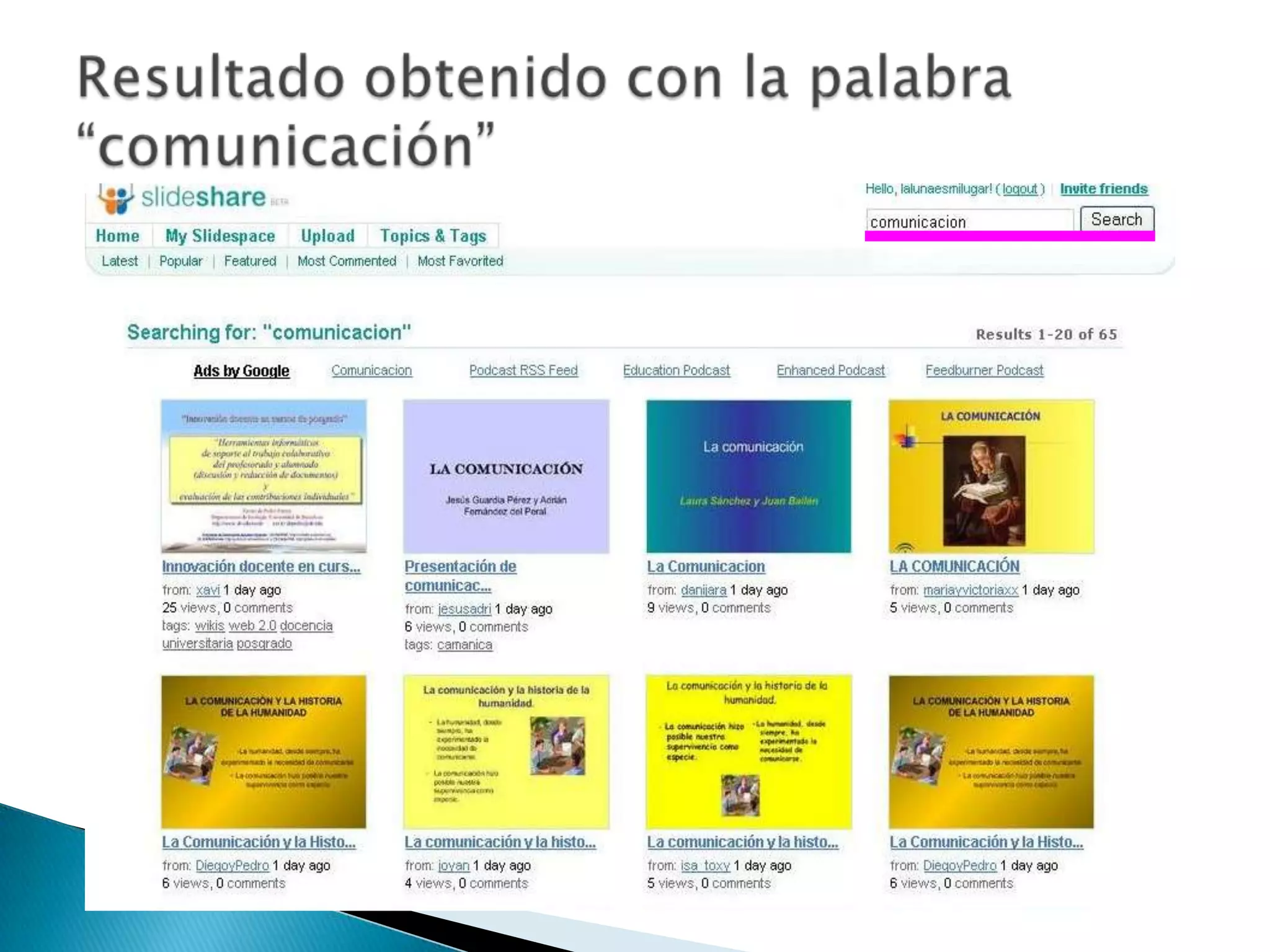 Resultado obtenido con la palabra “comunicación”