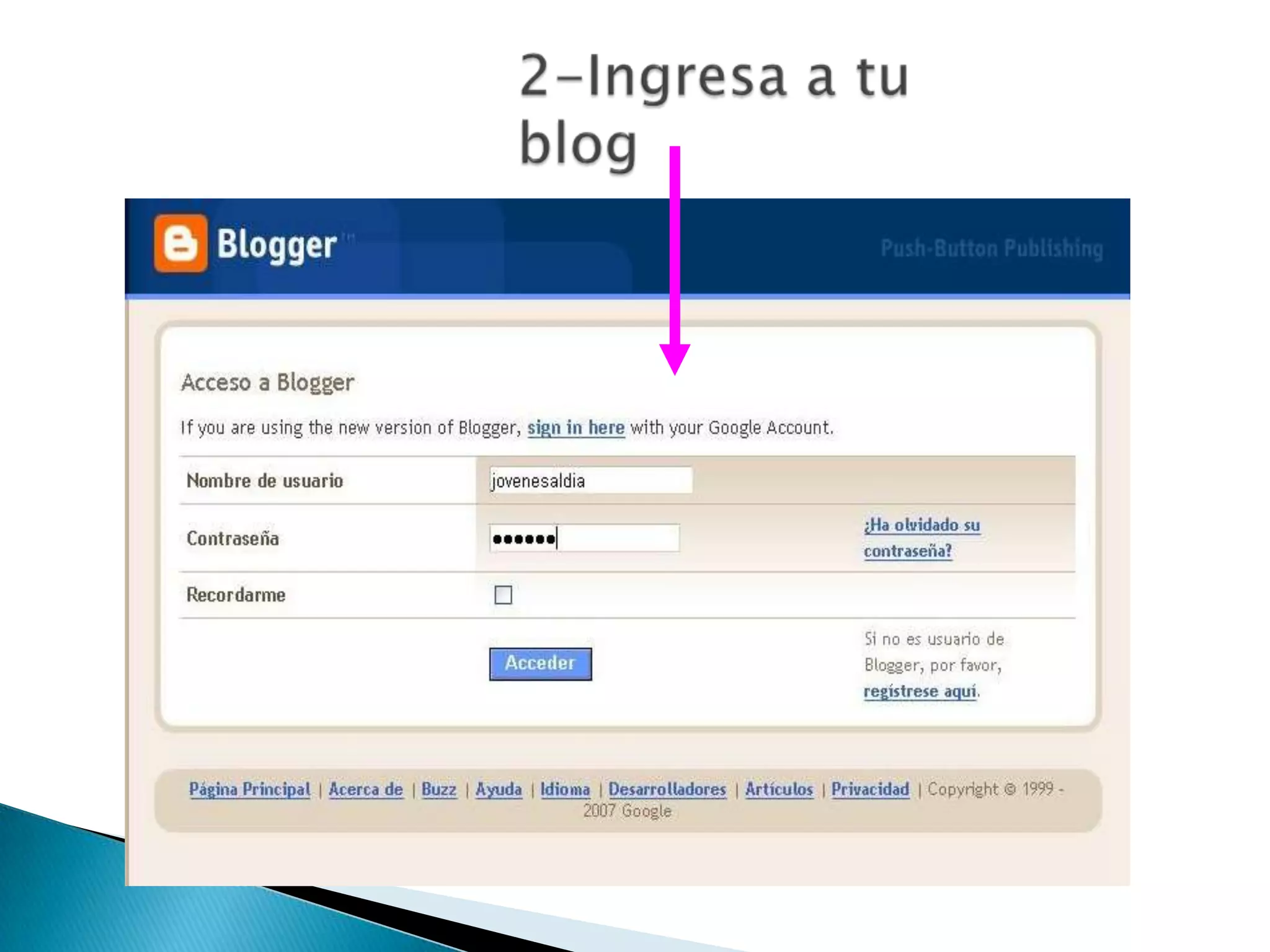 2-Ingresa a tu blog