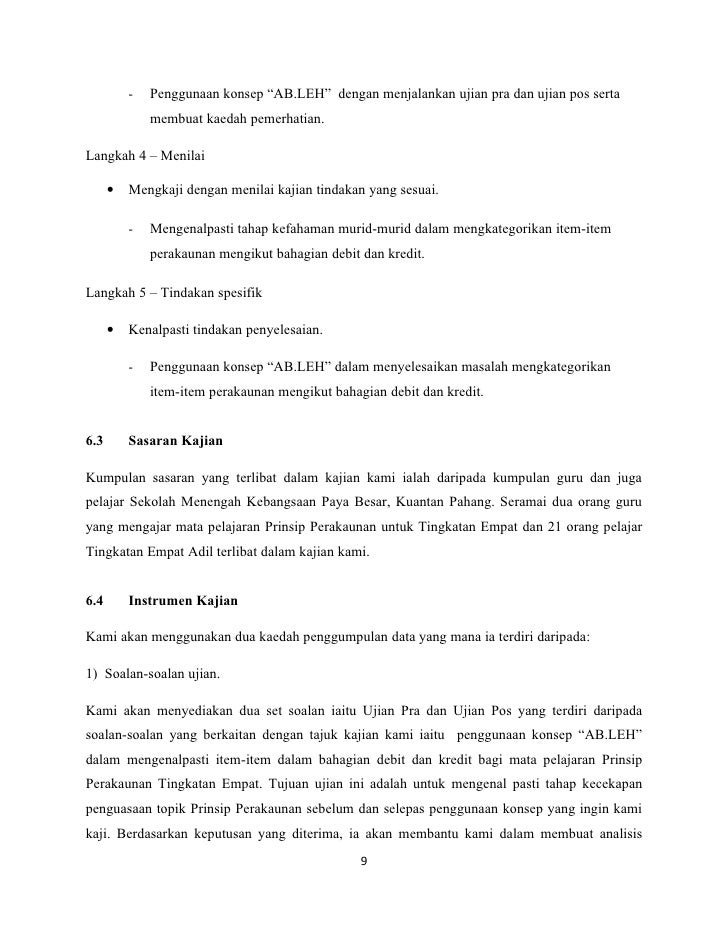 Proposal Kajian Tindakan