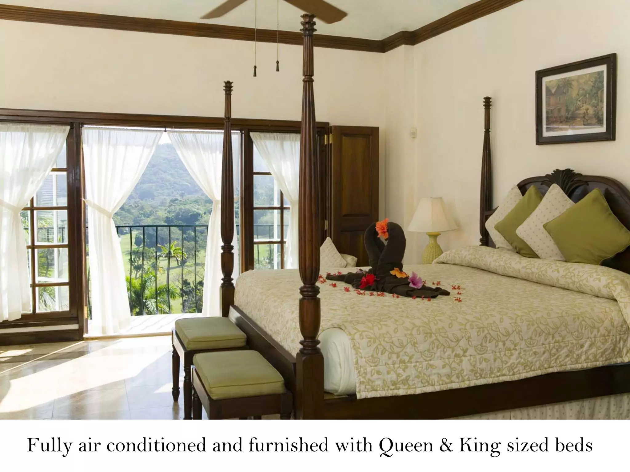 Fully air conditioned and furnished with Queen & King sized beds
 
