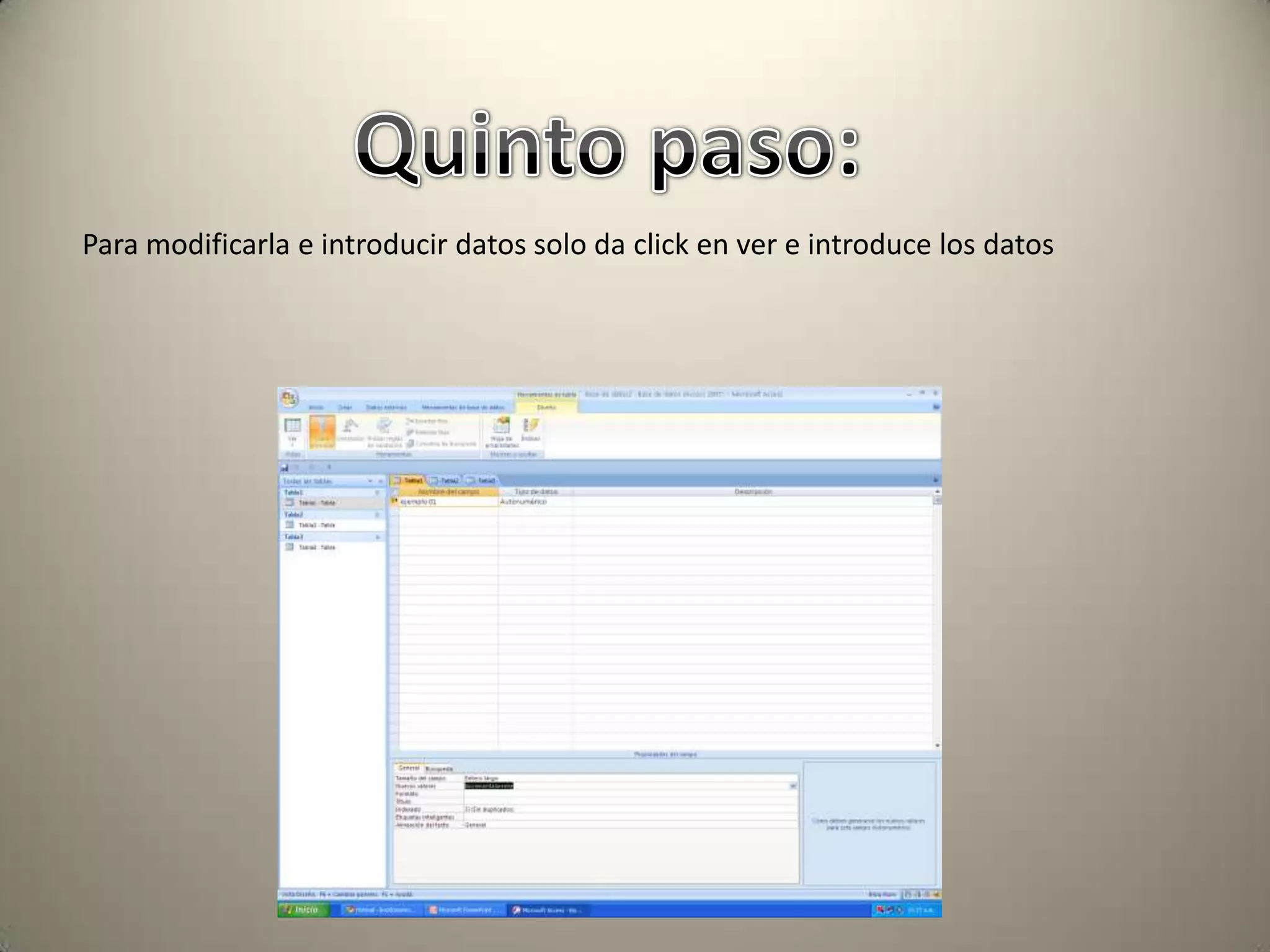 Quinto paso:Para modificarla e introducir datos solo da click en ver e introduce los datos