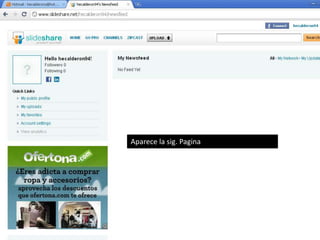 Aparece la sig. Pagina