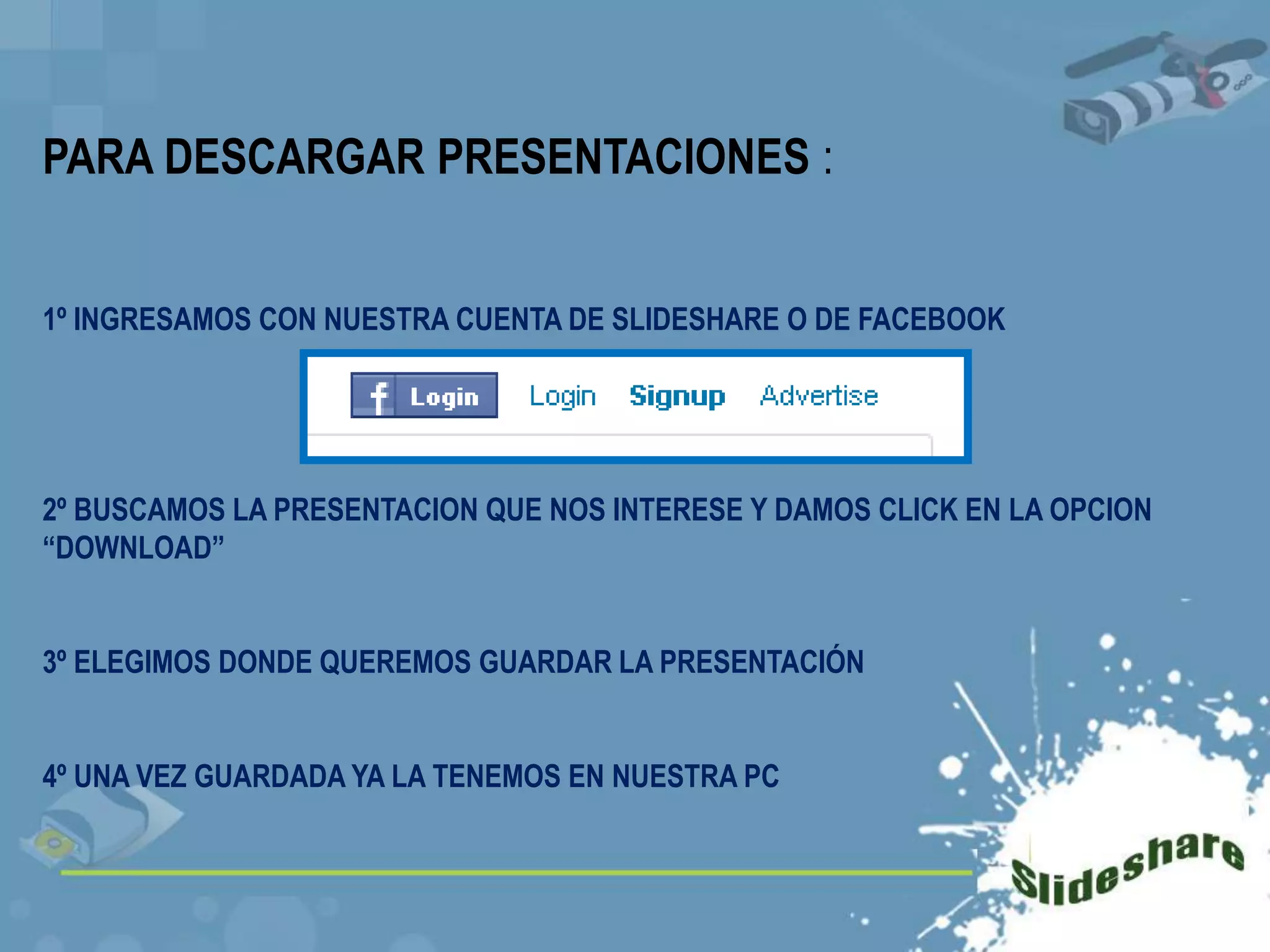 las presentaciones quedan almacenadas en formato flash para ser visualizadas online 