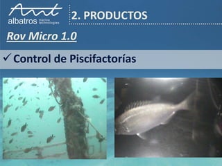 2. PRODUCTOS
Rov Micro 1.0
 Control de Piscifactorías
 