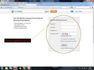 Genel bilgilerinizi giriniz..
 