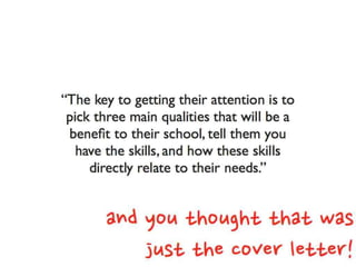 Cover Letters, Résumés, and Everything Else