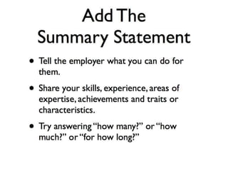 Cover Letters, Résumés, and Everything Else