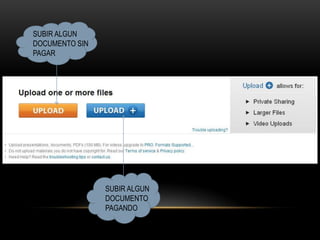 SUBIR ALGUN
DOCUMENTO SIN
PAGAR




                SUBIR ALGUN
                DOCUMENTO
                PAGANDO
 