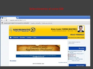 Seleccionamos el curso GBI