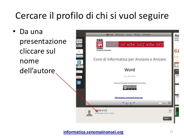 SCARICA UNA PRESENTAZIONE DA SLIDESHARE