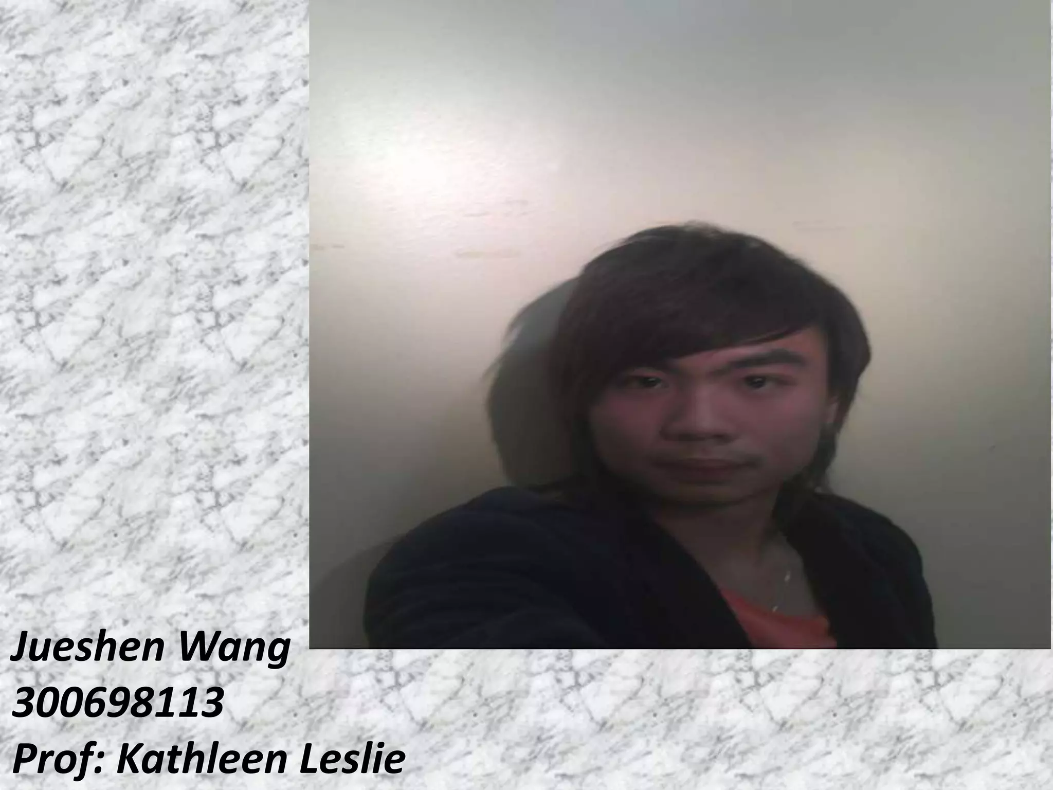 Jueshen Wang
300698113
Prof: Kathleen Leslie