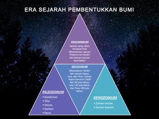 ERA SEJARAH PEMBENTUKKAN BUMI
 