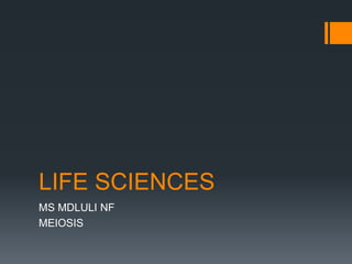 LIFE SCIENCES
MS MDLULI NF
MEIOSIS
 