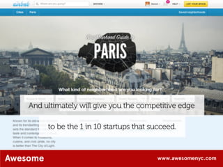 AwesomeNYC.com Design: The New Competitive Edge