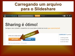 Carregando um arquivo
para o Slideshare
 