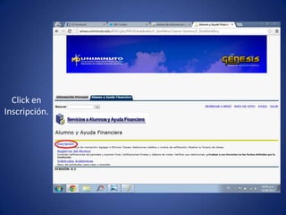 Click en
Inscripción.
 