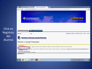 Click en
Registros
del
Alumno
 