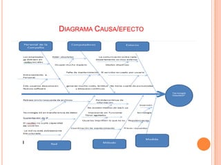 DIAGRAMA CAUSA/EFECTO

 